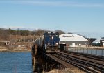 MEC 512 Leads L077 Over the Fore River into South Portland